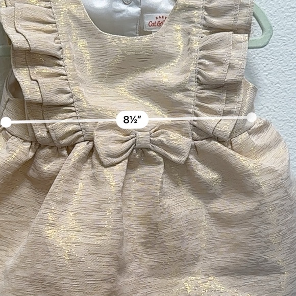 4/$20 Cat & Jack Gold Dress 3-6M - Picture 7 of 9